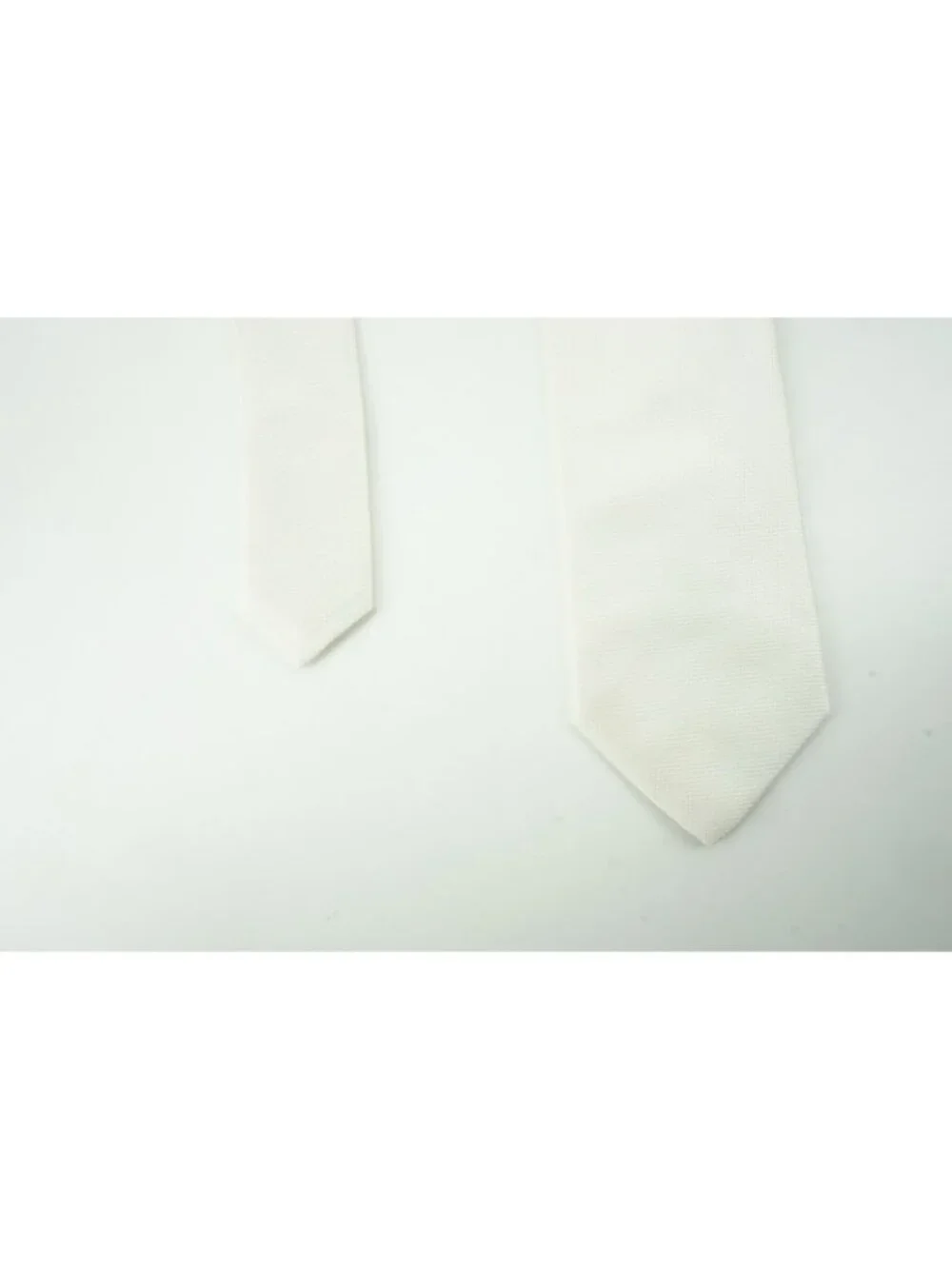 Eton Eggshell White Herringbone 100% Silk Tie Brand New With Tags